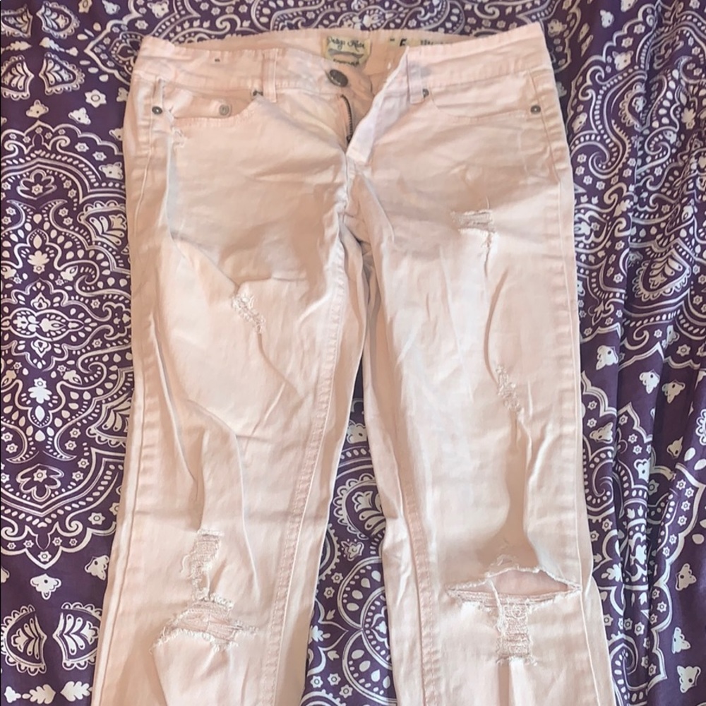 Rose Pink Skinny Jeans